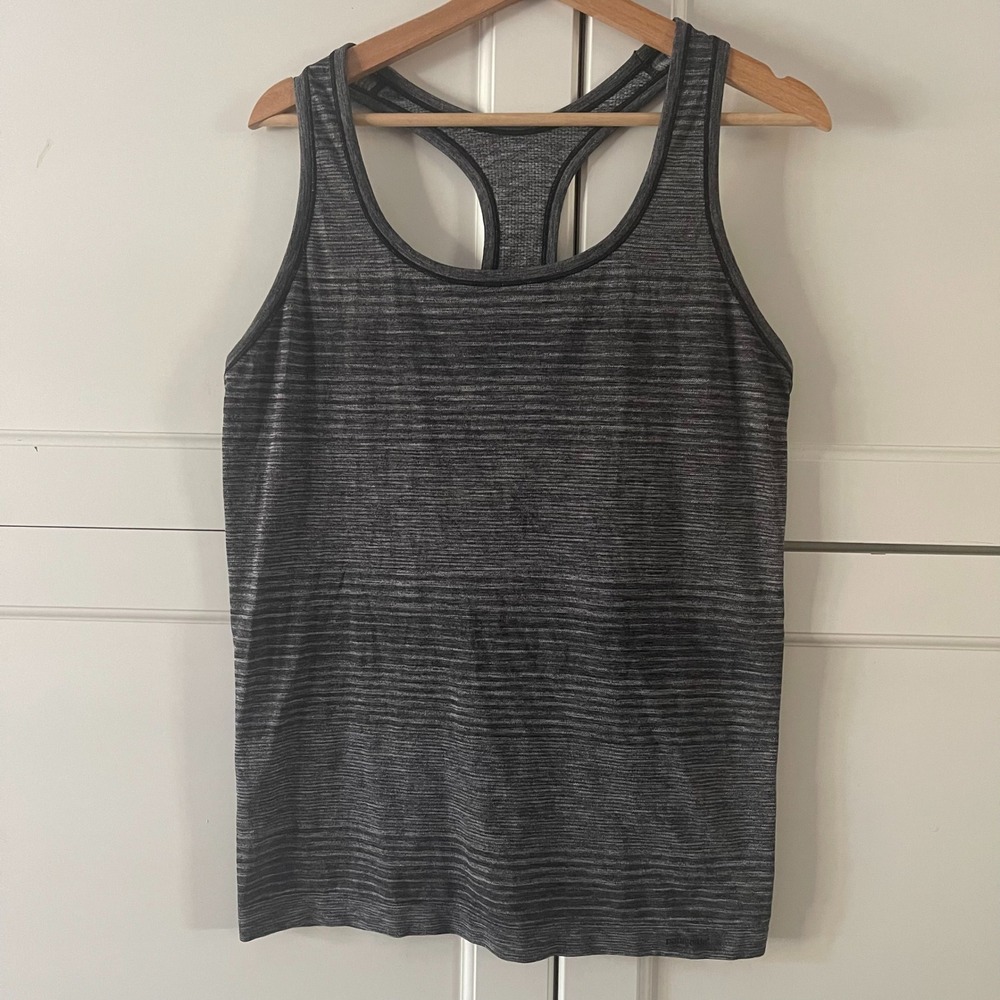 Patagonia Womens Gray Space Dye Racerback Athletic Tank Top Performance Yoga L